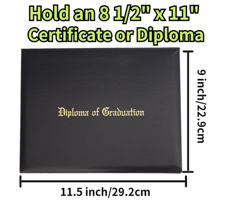 UIALECG Imprinted Diploma Cover for 8.5''x 11'' Certificates, Graduation Holders, Document Cover for Letter-Sized Award - Image 2